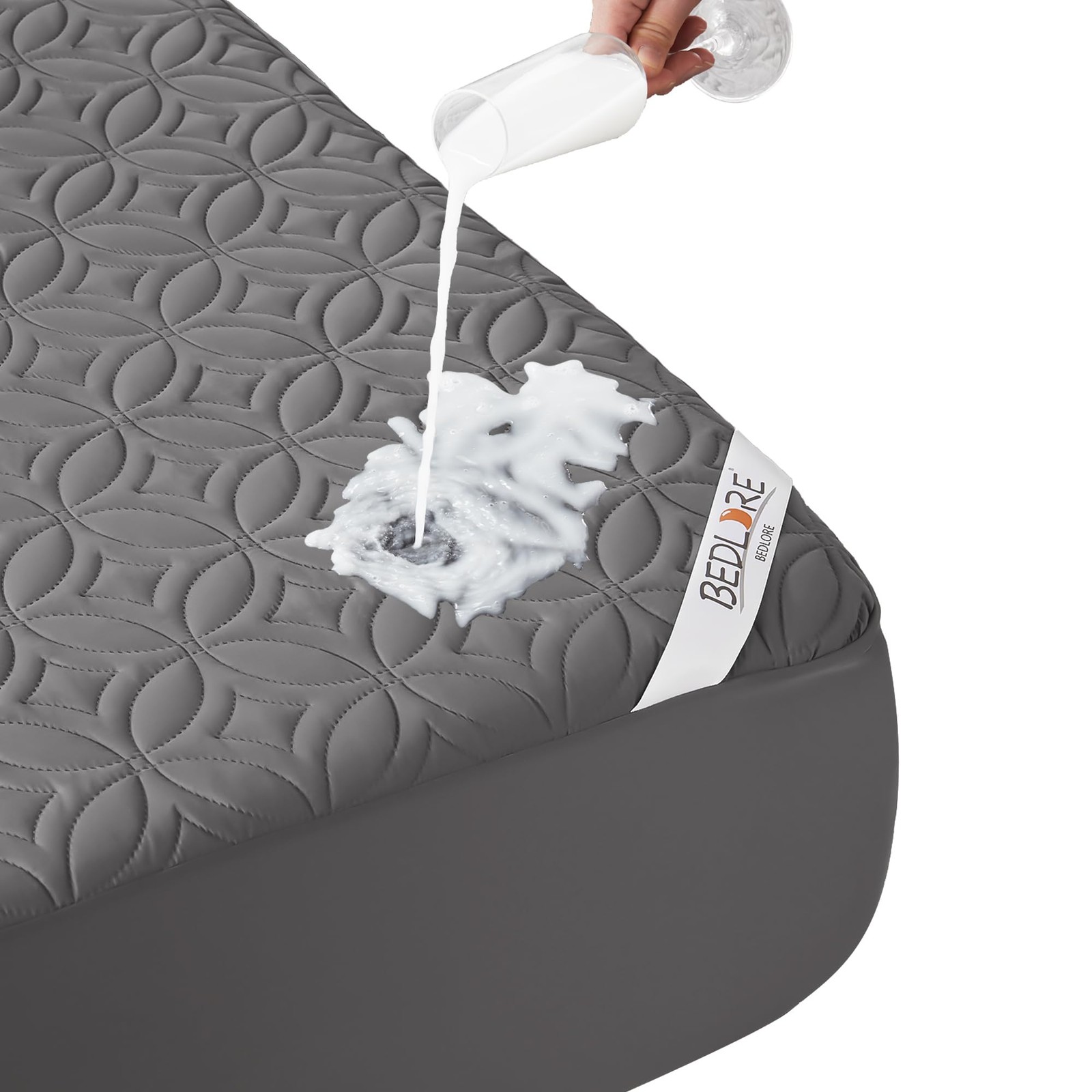 BEDLORE Waterproof Mattress Protector, Queen Size Pad Queen, 1 Gray gallery