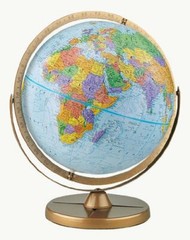 Replogle Pioneer Desktop Globe, Antique 12″