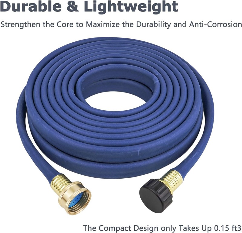 Water-Saving 25ft Flat Soaker Hose with Metal Connectors for Garden Efficiency gallery