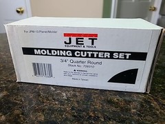 JET Tools 3/4” QUARTER ROUND Molding Cutter Set For JPM-13 Planer/Molder NOS
