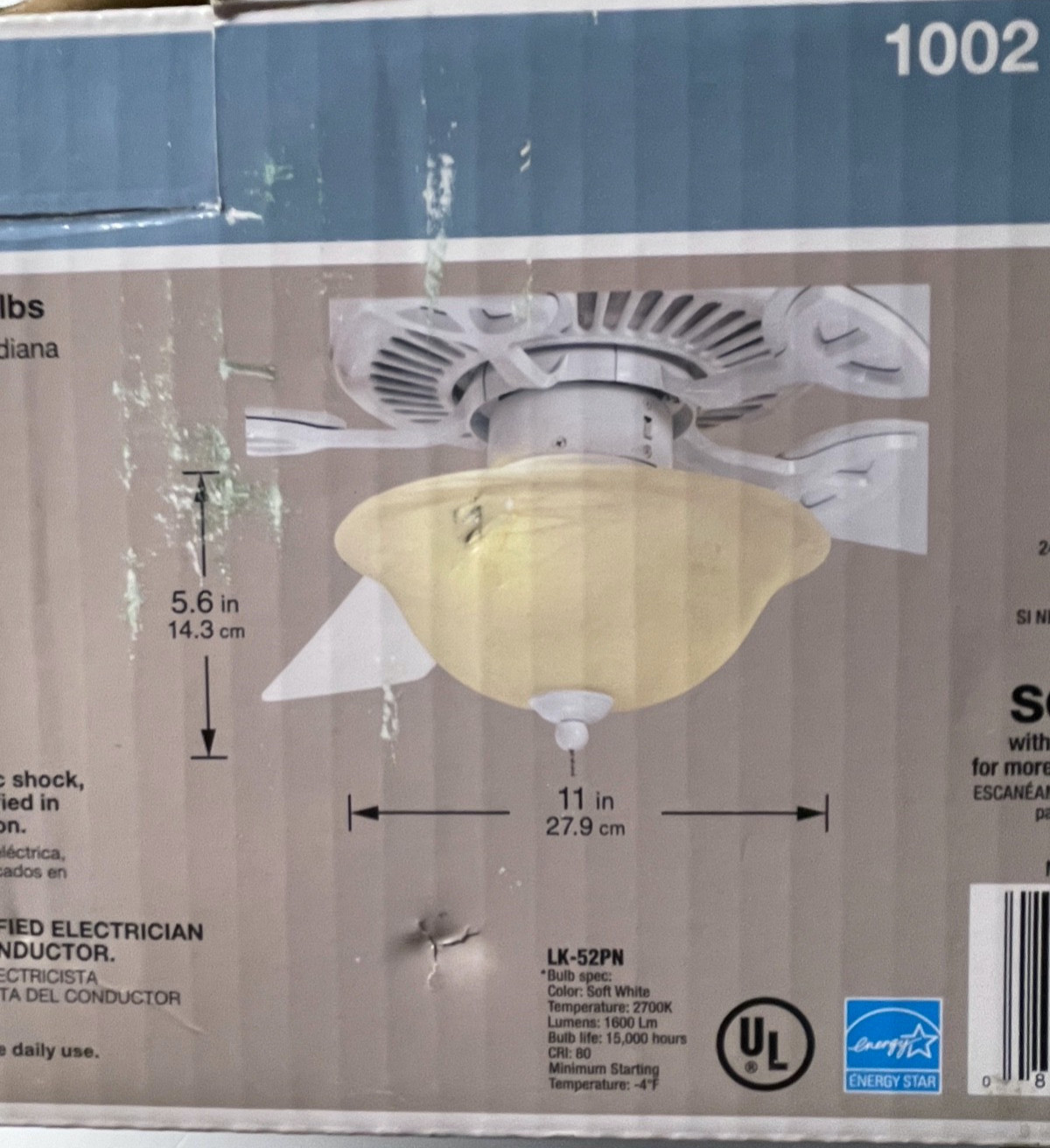Hampton Bay Universal LED Ceiling Fan Light Kit Multiple Finials included gallery
