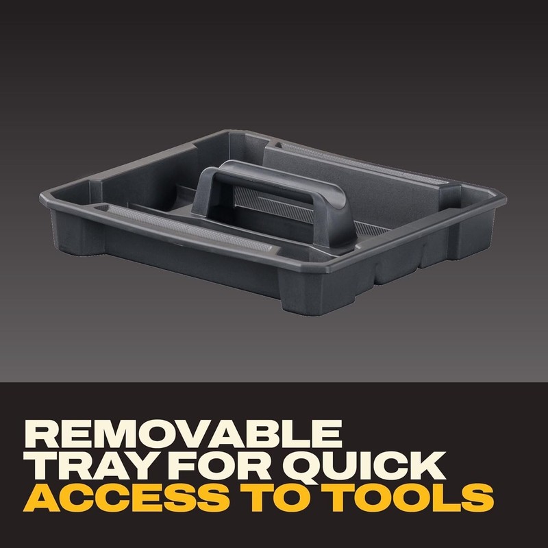 TSTAK Extra Large Tool Box with Removable Tray Water & Debris Resistant Storage gallery