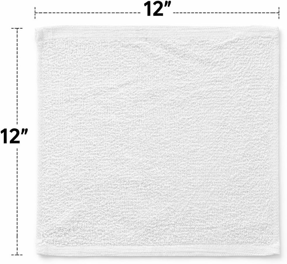 Cleaning Rags 12x12 White – Cotton Blend Reble Scrubbing Cloths gallery