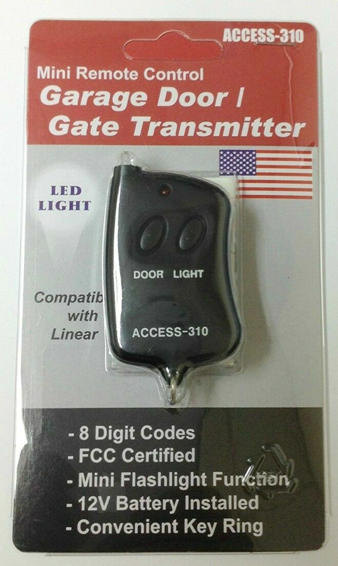 Access 310 8-Pin Mini Garage Door Opener Clicker Remote Transmitter Linear Black gallery