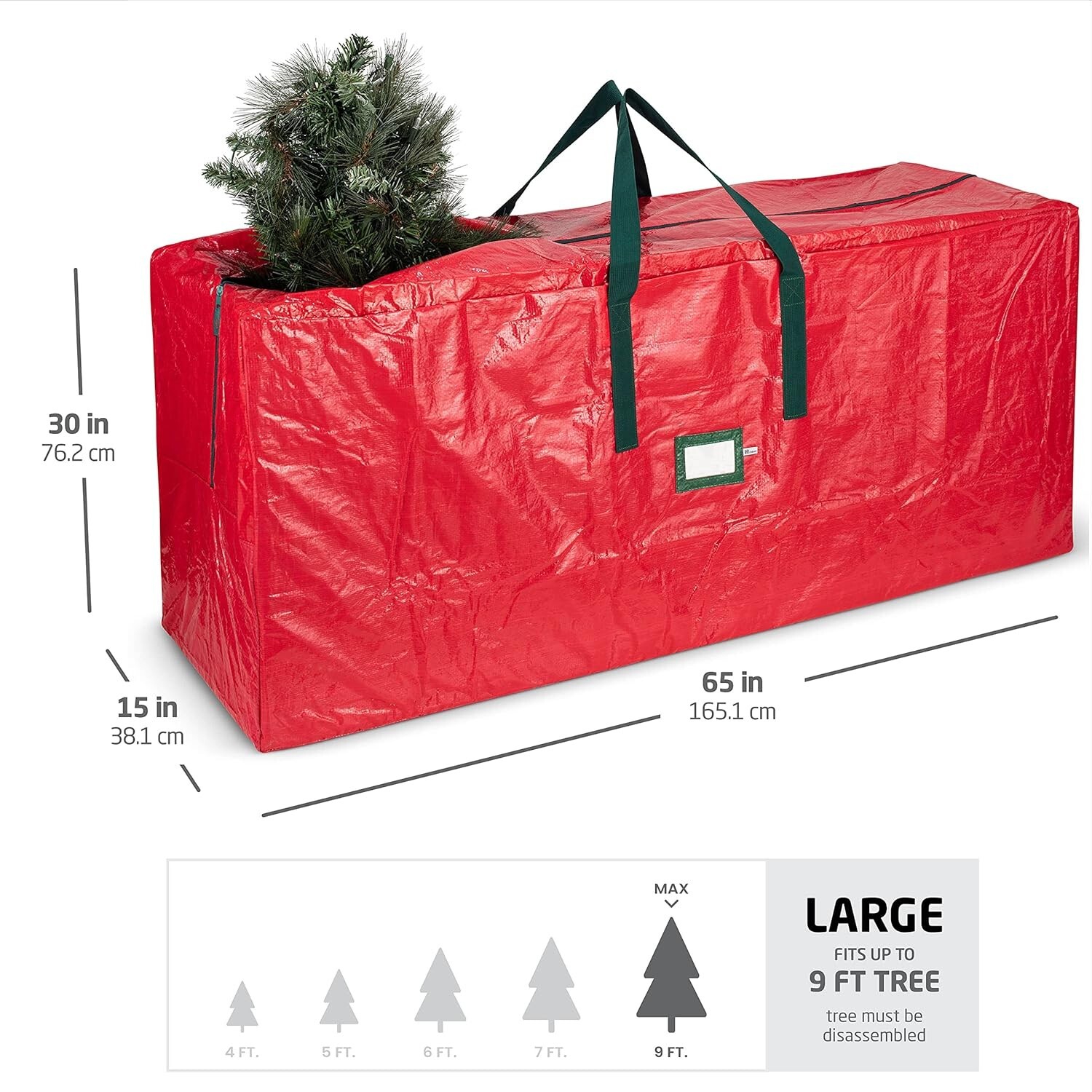 ZOBER Christmas Tree Storage Bag - Fits Up to 9 FT 65X15X30 INCHES gallery