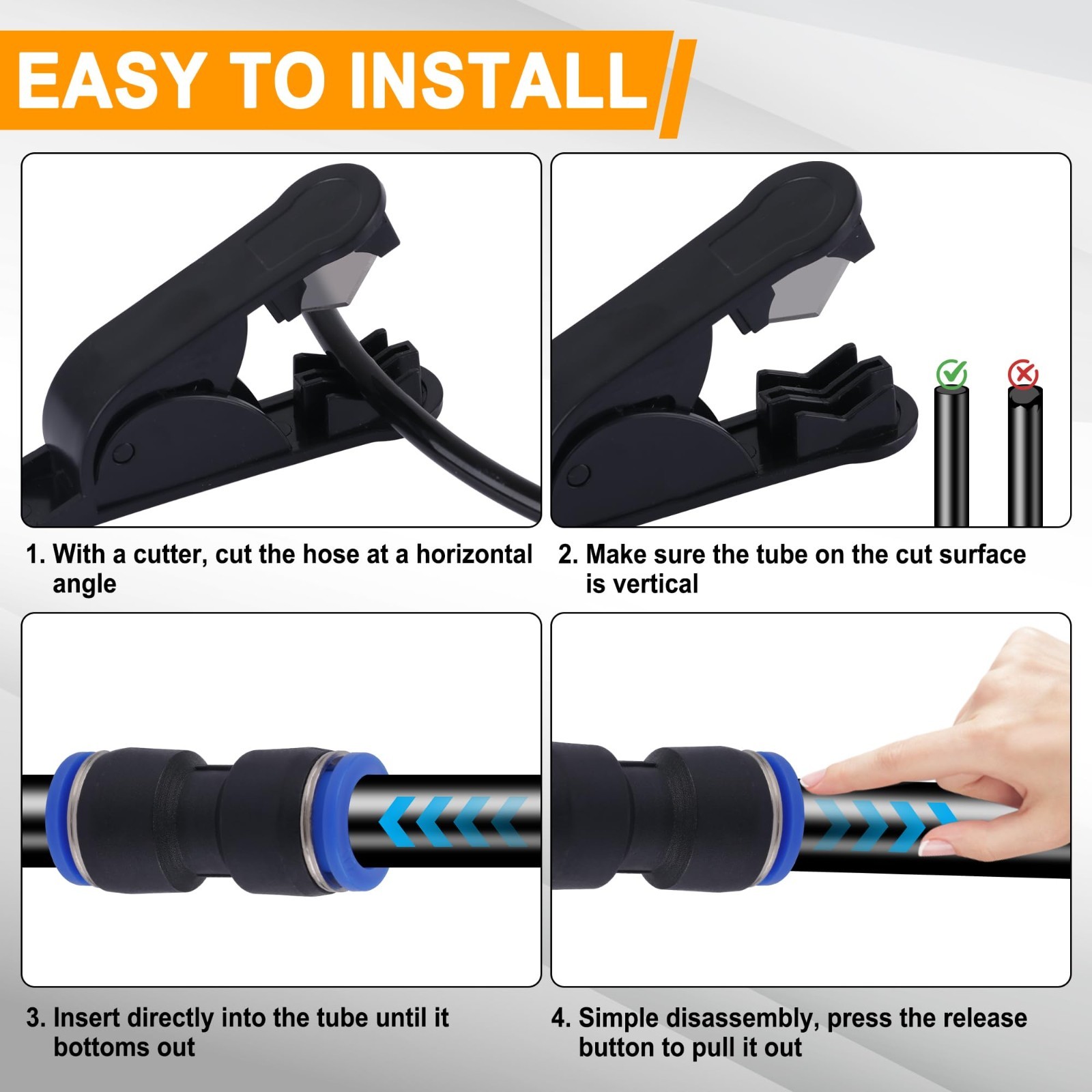 200 PCS Quick Connect Air Hose Fitting Kit, Push to Connect 1/8"-1/2" NPT, 4-12m gallery
