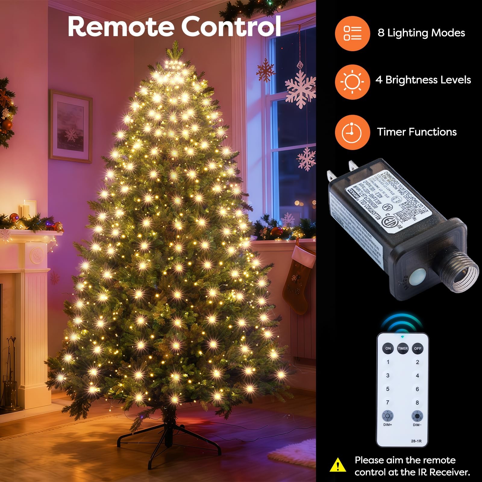 Christmas Tree Lights with Remote 400 LED 10 Lines Christmas Lights for Tree ... gallery