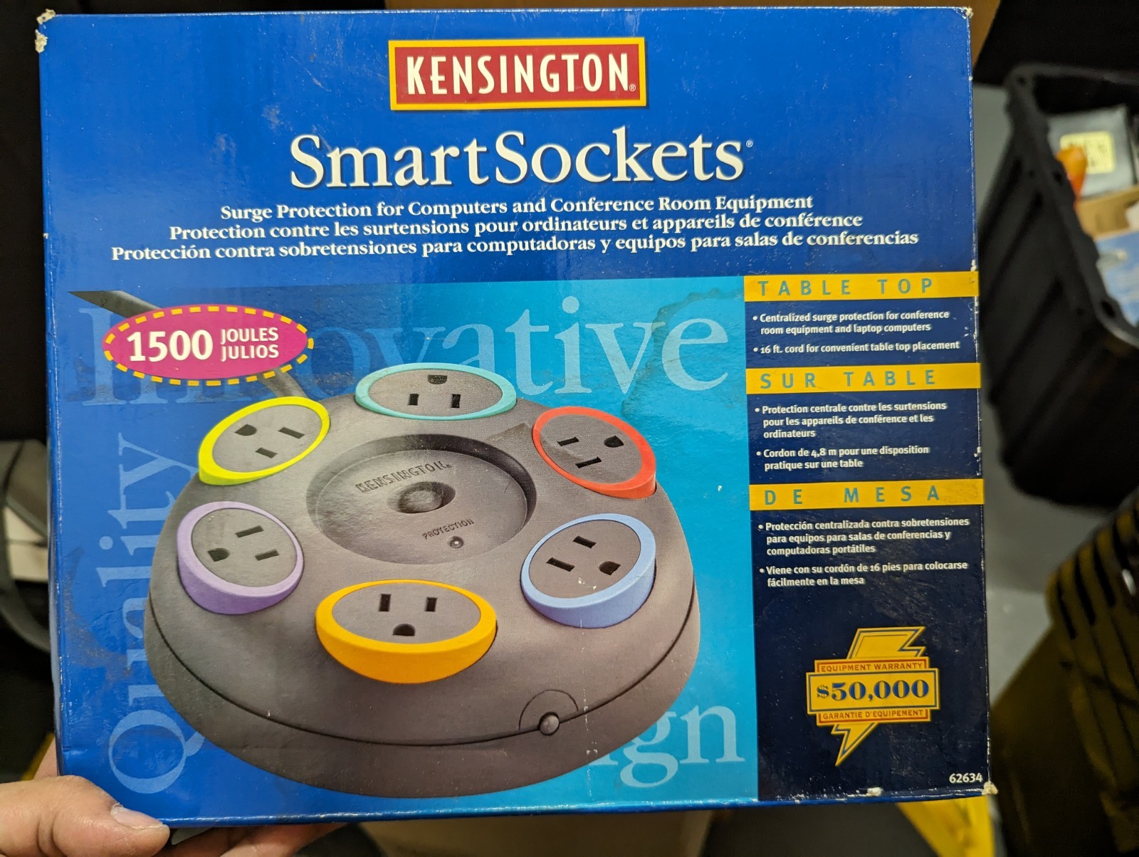 Kensington SmartSockets 6-Outlet, 16-Ft Cord, Tabletop Surge Protector (K62634) gallery