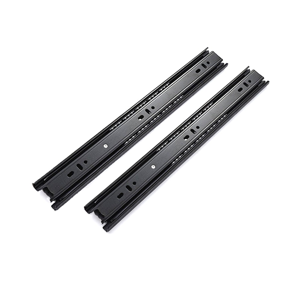 1 Pair 14-20" Black Drawer Runners - Heavy Duty Full Extension Ball Bearing gallery