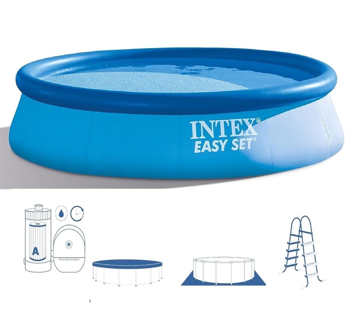 Intex Easy Set 18ft x 48in Inflatable Pool with 1500 GPH Filter Pump gallery