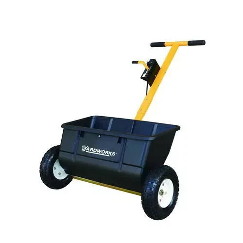 Heavy Duty 75 lb Classic Drop Spreader Seed Granular Fertilizer Push Hopper Tool gallery