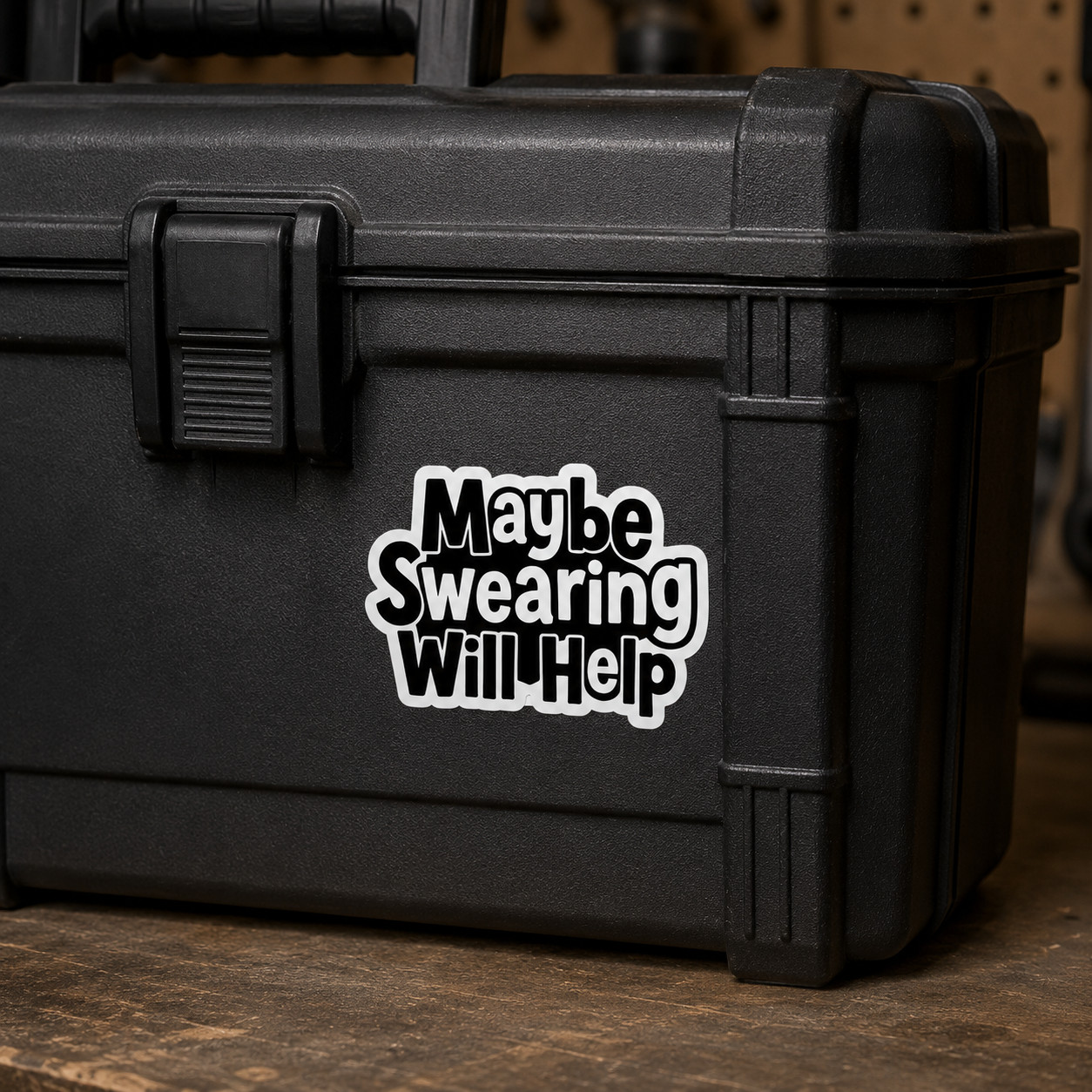 Maybe Swearing Will Help Sticker Funny Sarcastic Quote Vinyl Decal Laptop Bottle gallery