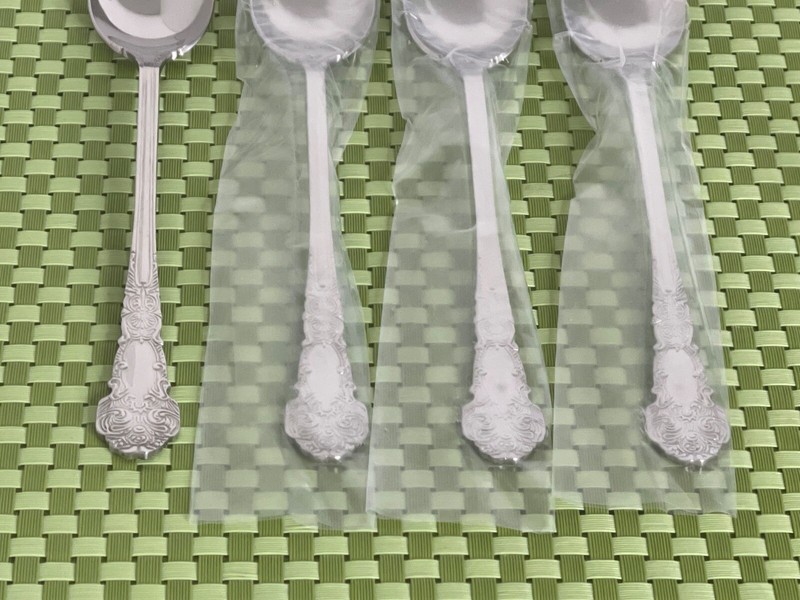 Reed & Barton RENAISSANCE Stainless 4 Iced Tea Spoons 18/10 Glossy Flatware gallery