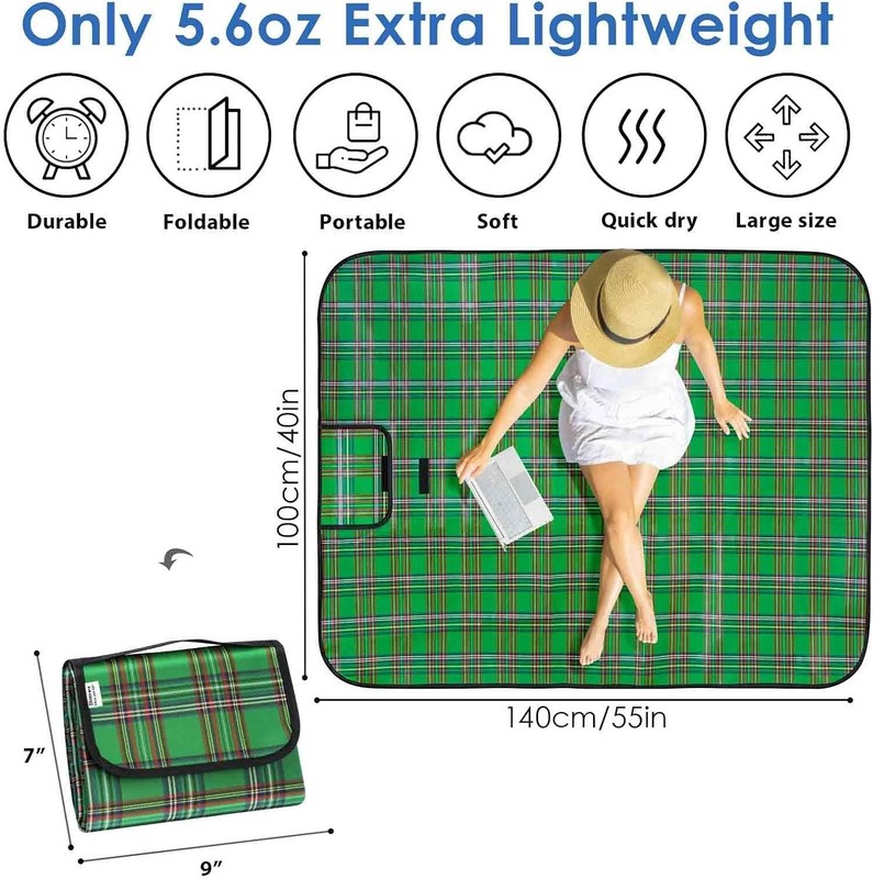 Oversized Sandproof Camping Blanket 55x40in - Foldable, Waterproof & Portable gallery