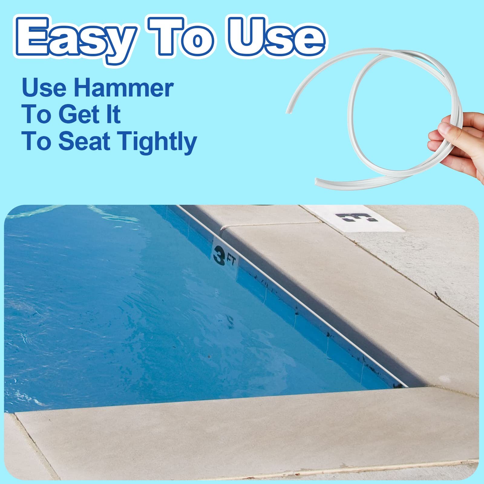 60' ft Swimming Roll Pool Liner Lock,T-Shape Pool Liner Lock, Pool Lock gallery