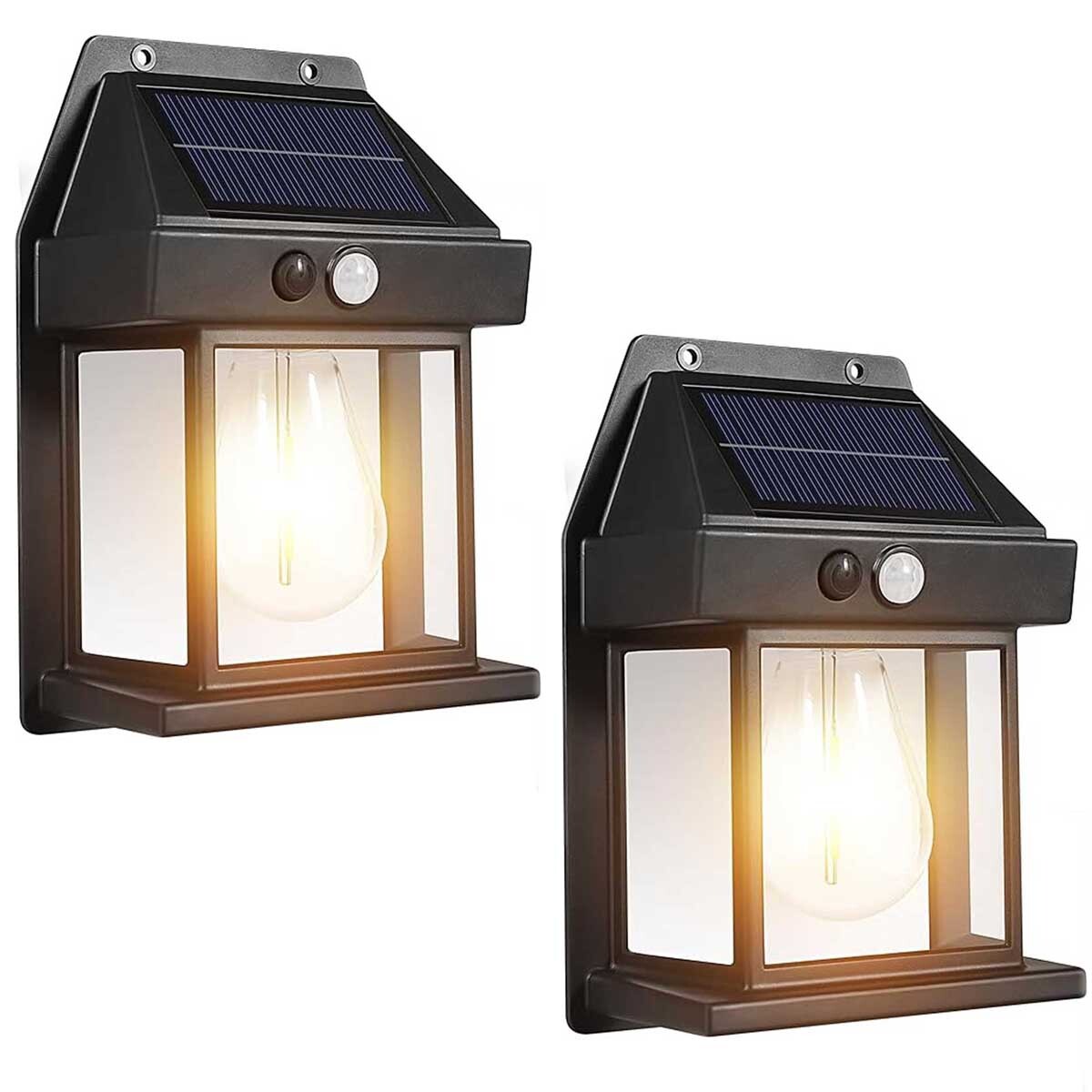2 Pack LED Motion Sensor Solar Lights ,Outdoor IP65 Waterproof Security Lamp gallery