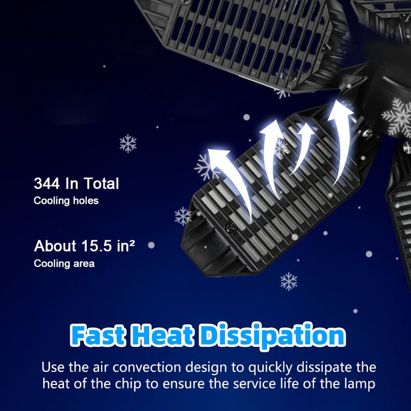 1-4 Pcs LED Deformable LED Garage Light Bright Shop Ceiling Lights Fixture Bulb gallery