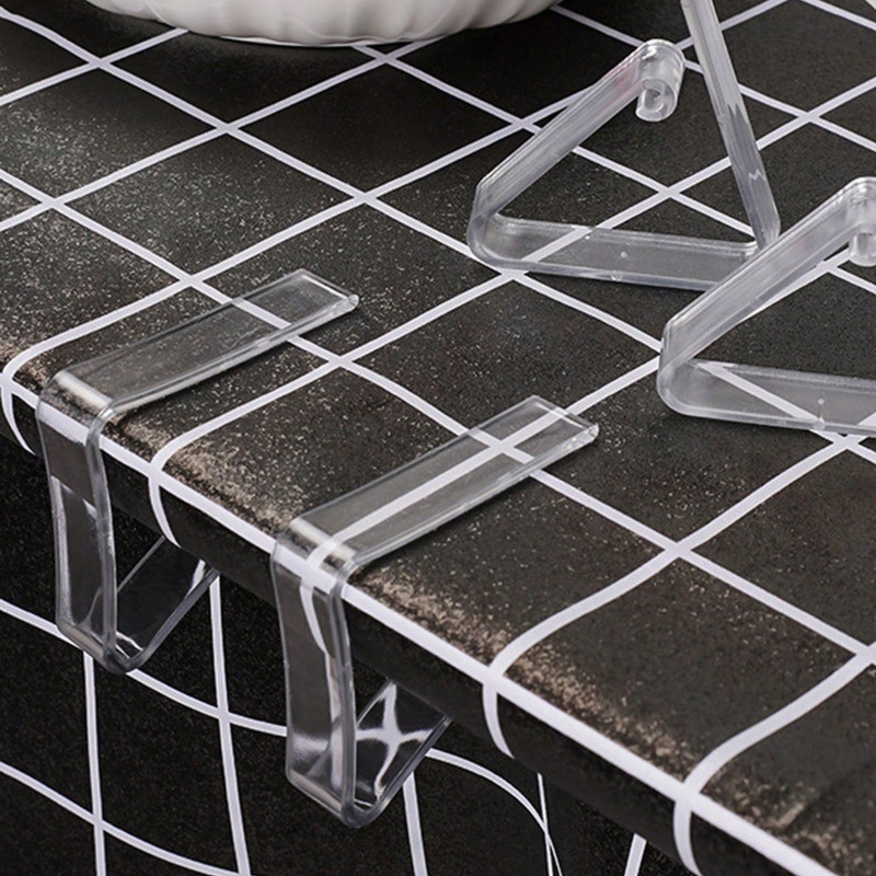 Windproof Tablecloth Clips Holder Clear Table Cover Clamps Outdoor Picnic Grips gallery