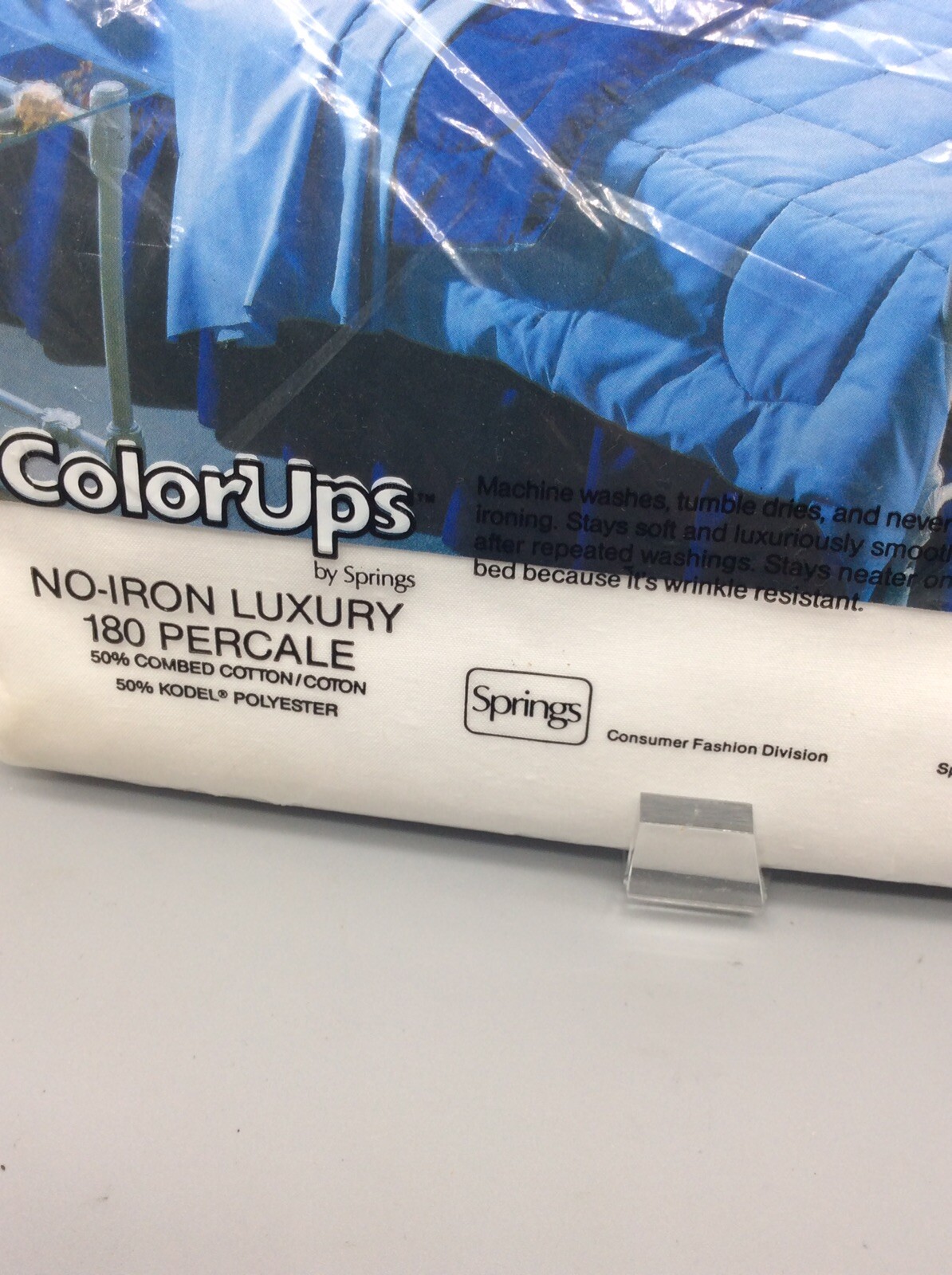 Double Flat Sheet Springs Color Ups White Percale 180 Cotton Blend USA 81x96 gallery