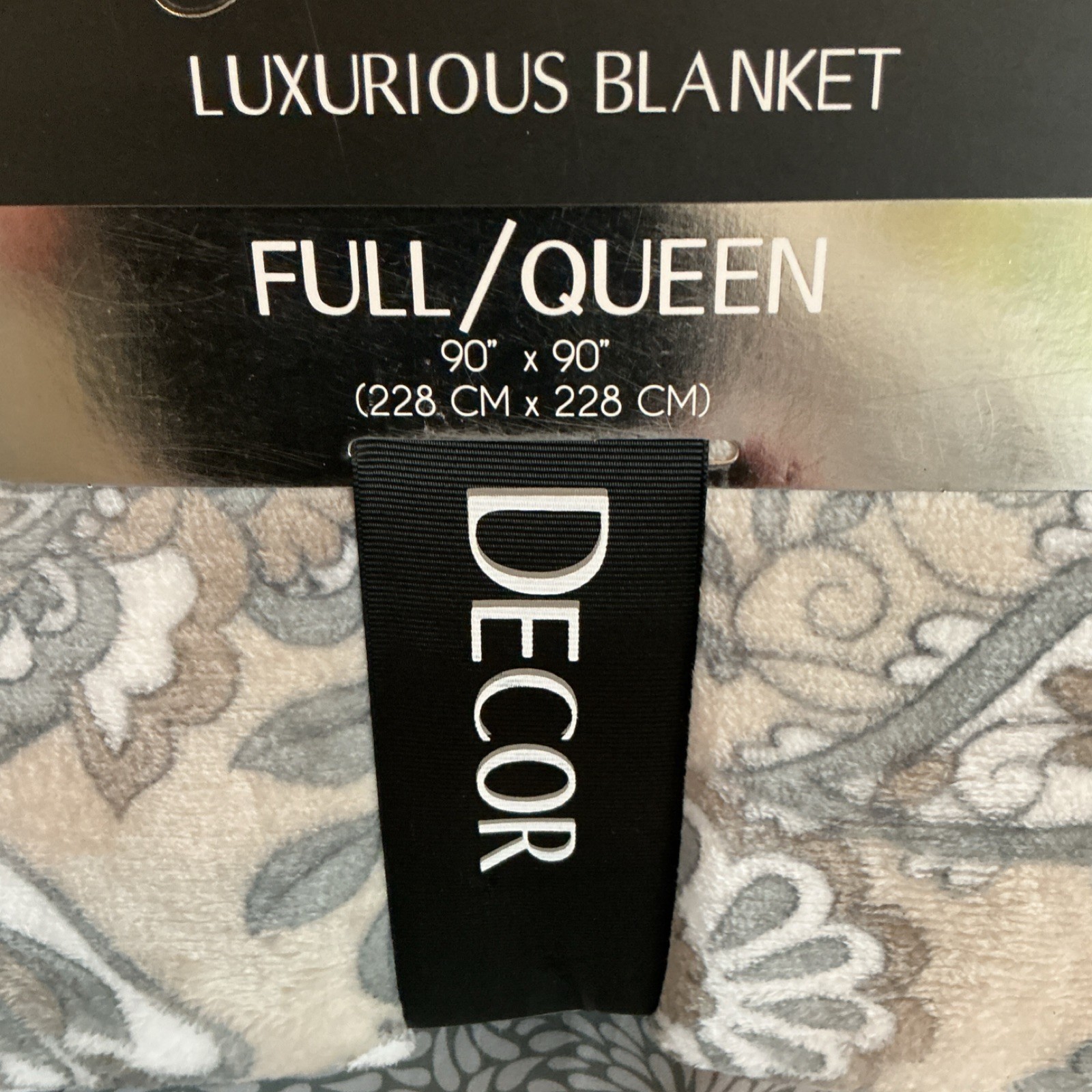 Lux Decor Solace Collection Blanket 90x90in Polyester Floral Nature Pattern gallery