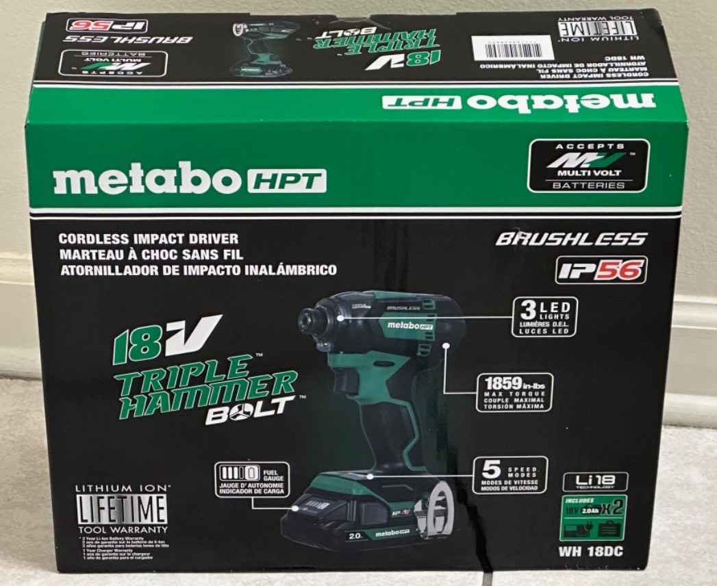Metabo HPT WH18DCM 18V MultiVolt Lithium-Ion Cordless Triple Hammer BOLT Impact gallery