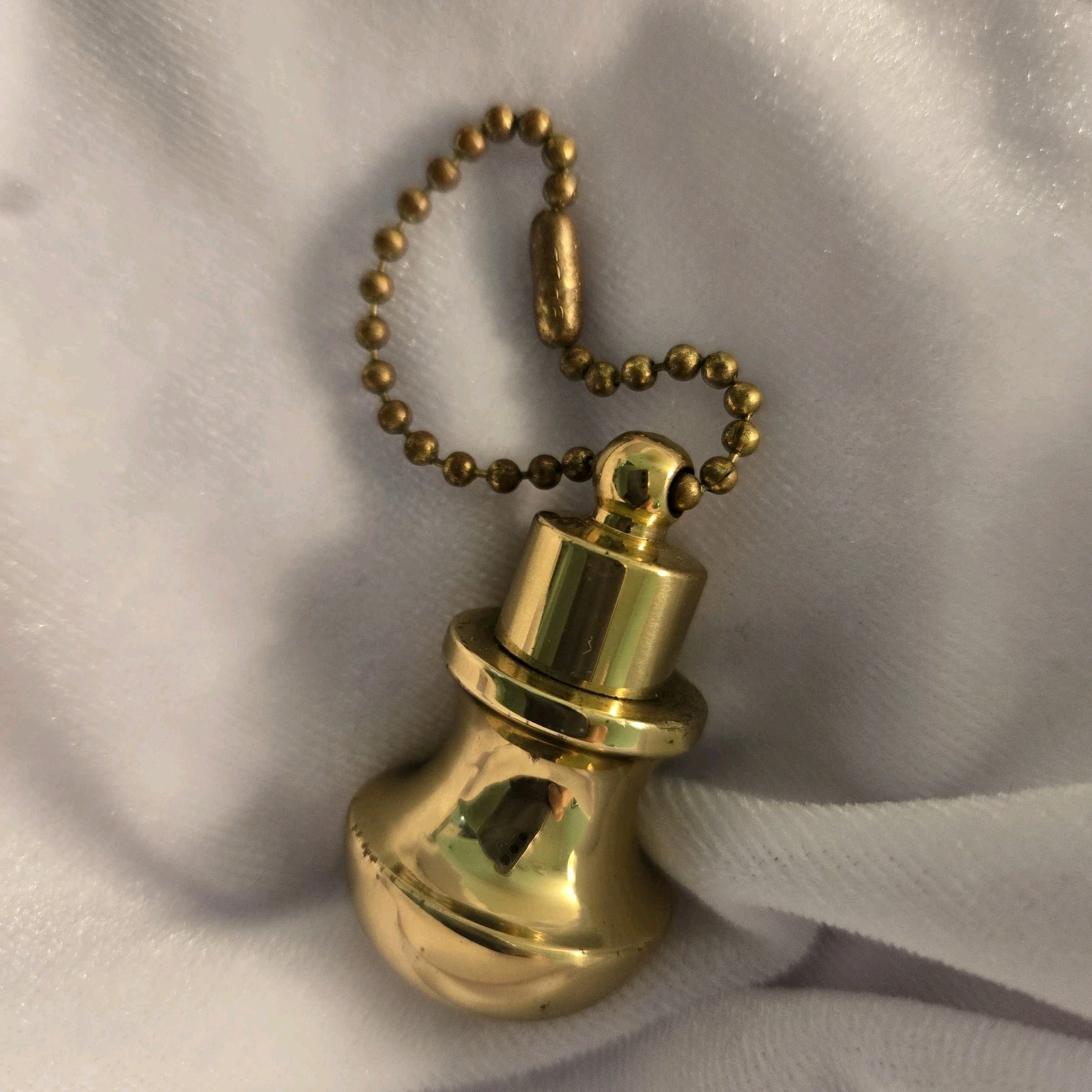 1 in Solid Brass Ball with 4" Pull Chain for Ceiling Fan or Lamp or Lighting NEW gallery