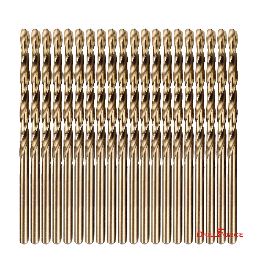 20-piece 3/32" Round Shank HSS M35 Cobalt Twist Drill Bits for Metal gallery