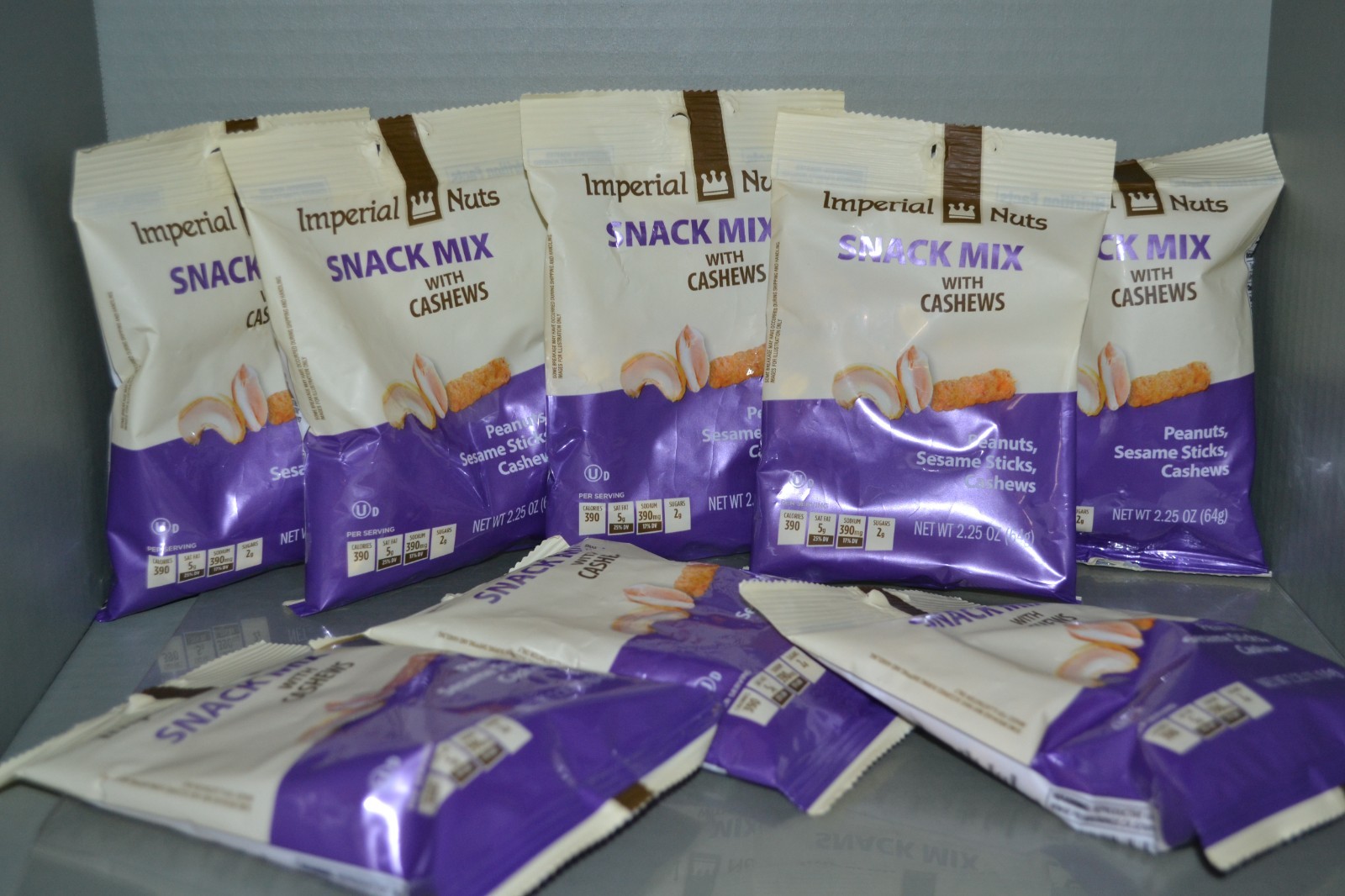 (8) Imperial Nuts Snack Mix With Cashews, 2.25 oz Each, Best By Date 07/2027 gallery