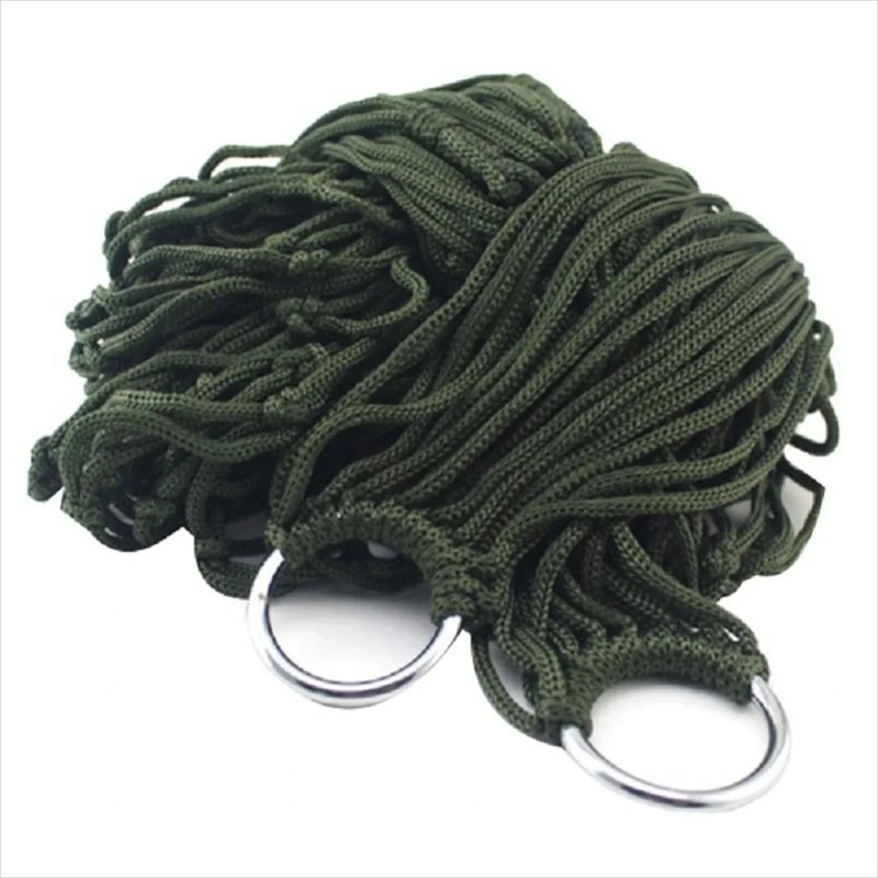 Nylon Rope Hammock Outdoor Sleeping Net Bed Portable Camping Garden Beach Yard gallery