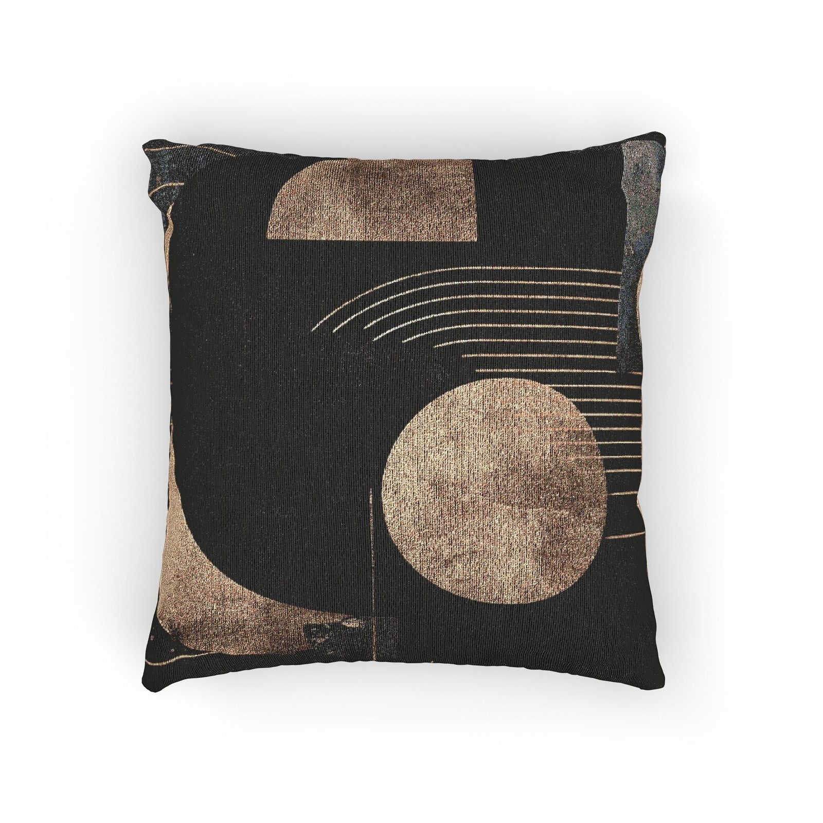 Abstract Geometric Pillow, Minimalist Gold and Black Design gallery