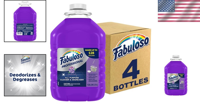 Lavender Scented Professional Cleaner - 128 Gallons Ready to Use, 4 Bottles gallery