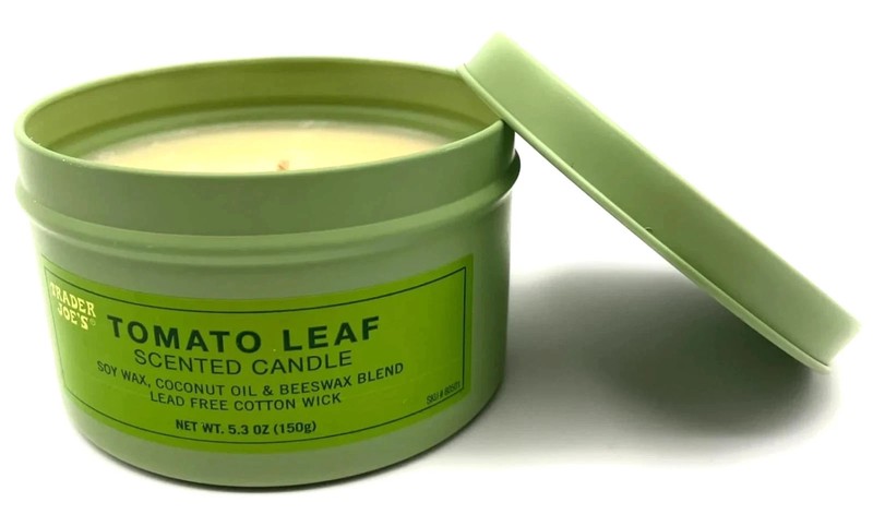 Trader Joe's Tomato Leaf Scented Candle 5.3 oz Soy Wax Blend Spring NEW gallery
