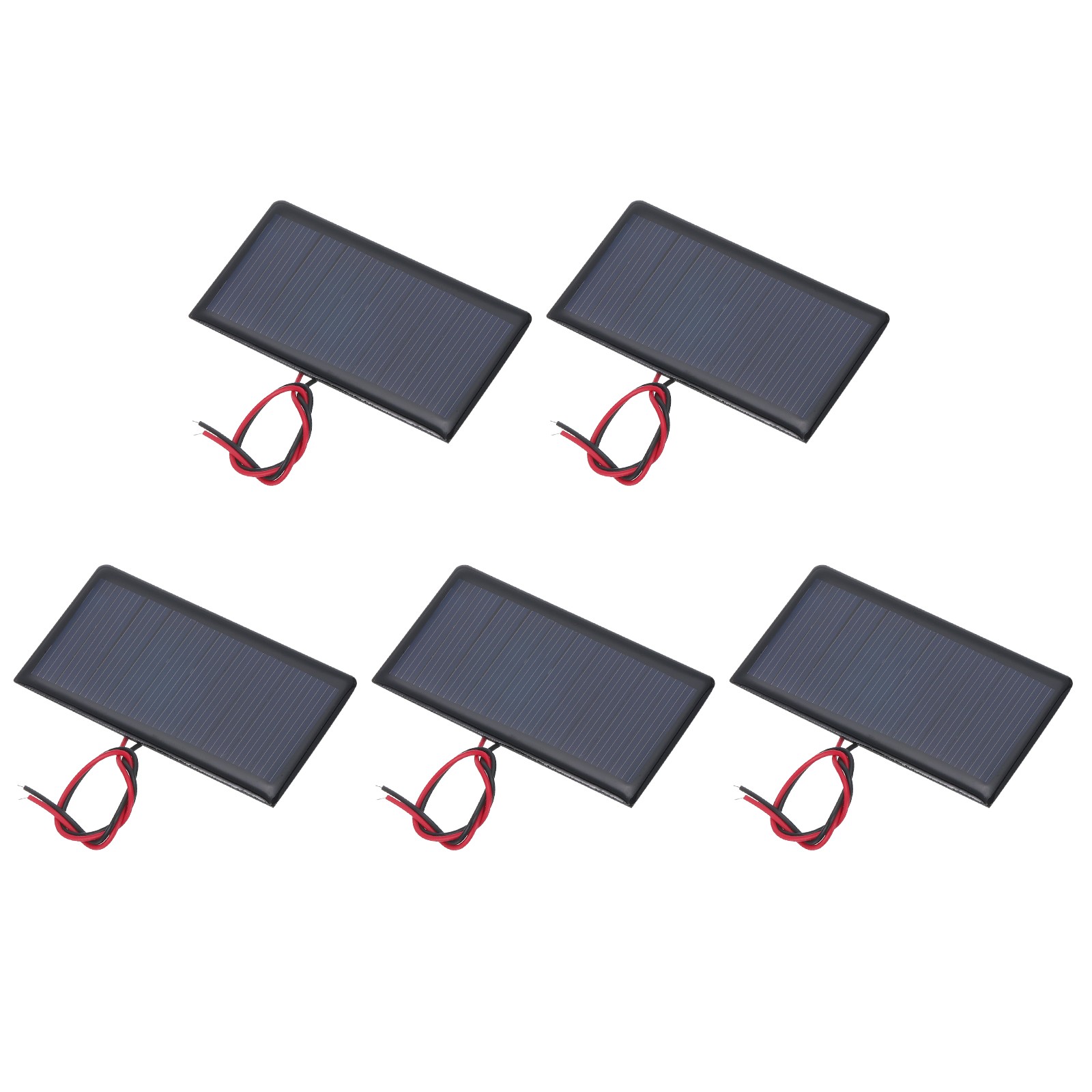 5 Pcs 5V 0.3W 60mA Mini Solar Panels with 2 Cable 68mm x 37mm gallery