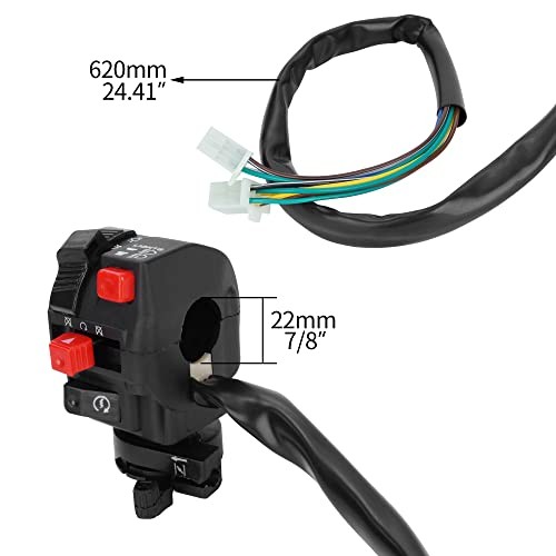 5 Function 10 Wires Left Starter Kill Light Choke Switch Assembly, ATV gallery