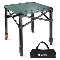 VILLEY Large Folding Camping Square Table with Carry Bag for Outdoor Camping New