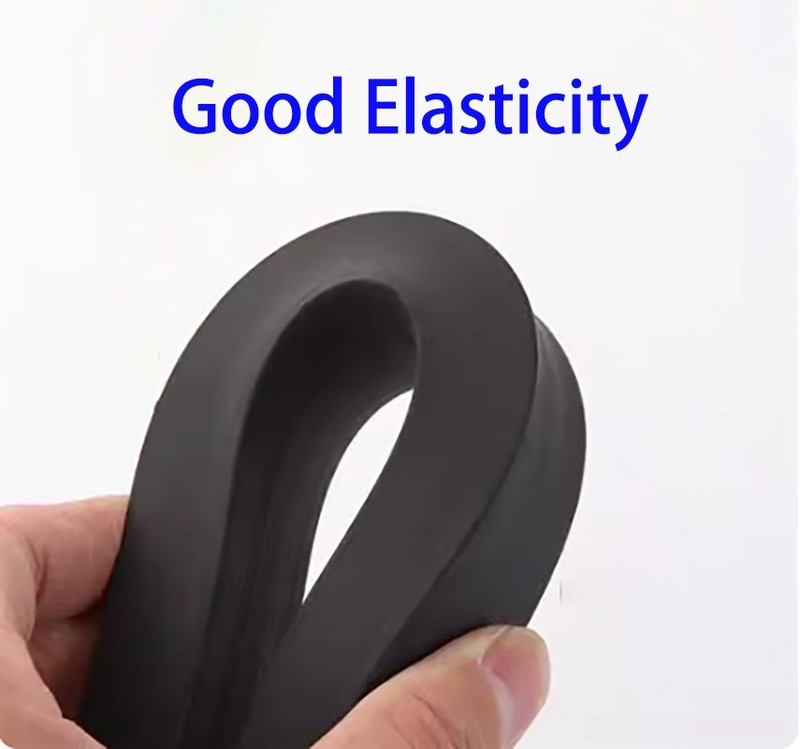 Solid Nitrile NBR Rubber Strip Square Sheet Oil Resistant Width 10mm-70mm Black gallery