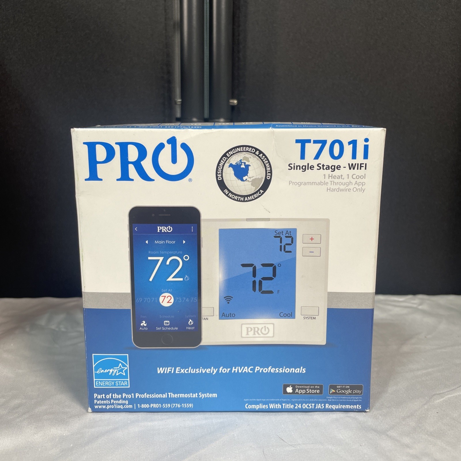 PRO1 T701i Thermostat Single Stage - WIFI 1 Heat, 1 Cool Programmable With App gallery