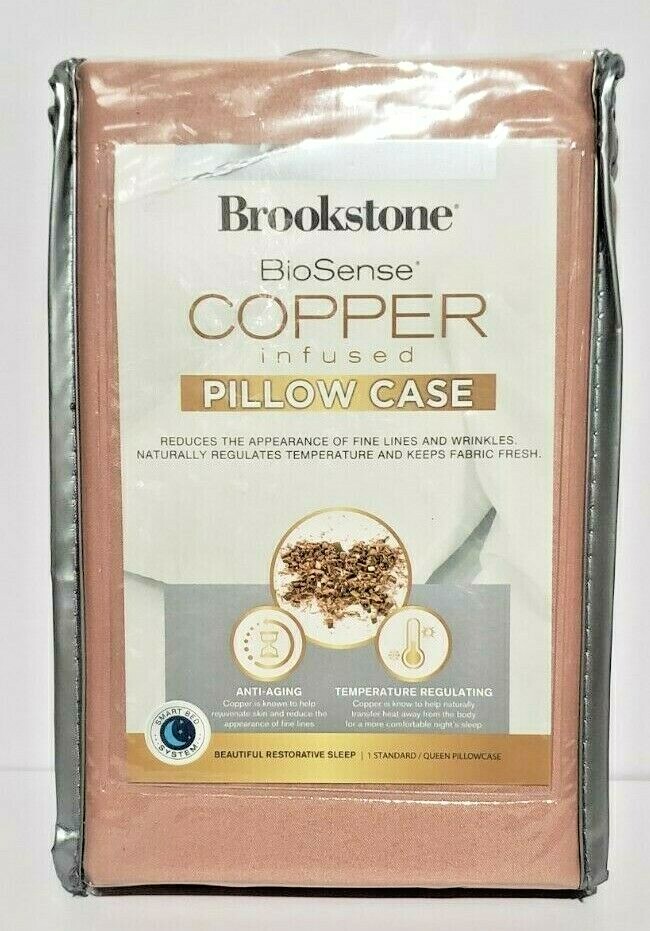 Standard Pillowcase, Brookstone BioSense Copper Infused Pillow Case 2 Pack gallery