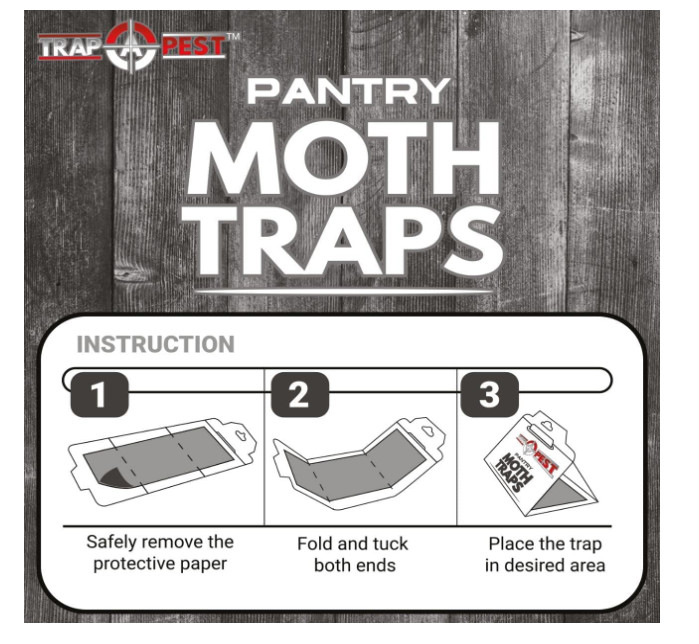 Pantry Moth Traps Safe Glue with Pheromones 8 Pack Effective Adhesive Non Toxic gallery
