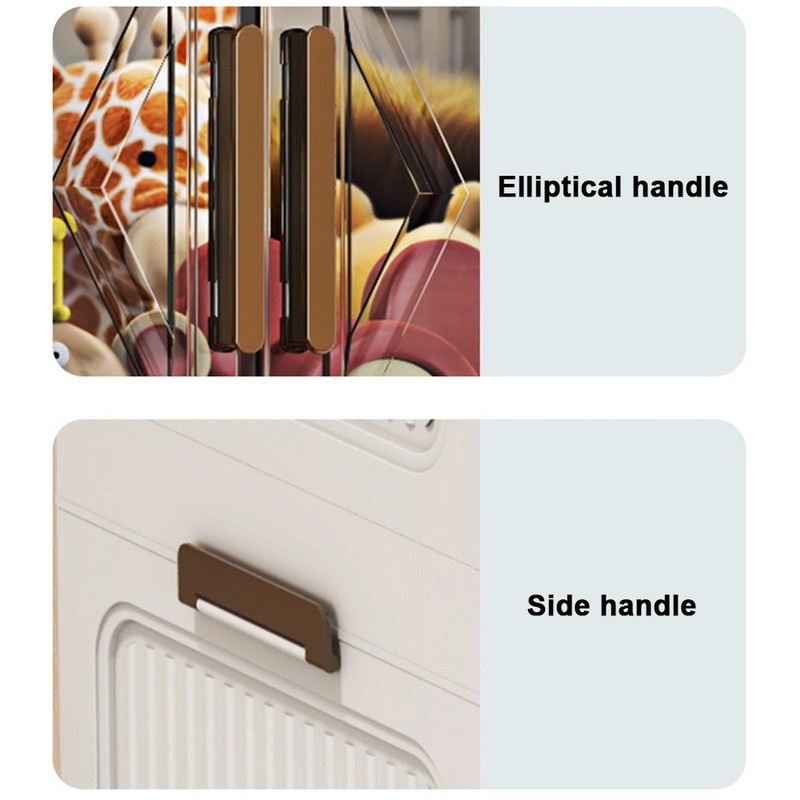 Foldable Storage Bins with Wheels, Stackable Storage Bins with Doors and Lids gallery