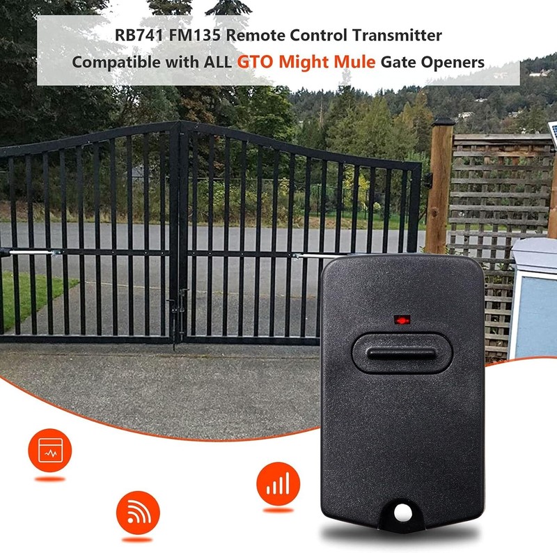 FM135 Gate Opener Remote Control - Compatible with Mighty Mule & GTO - 3 Pack gallery