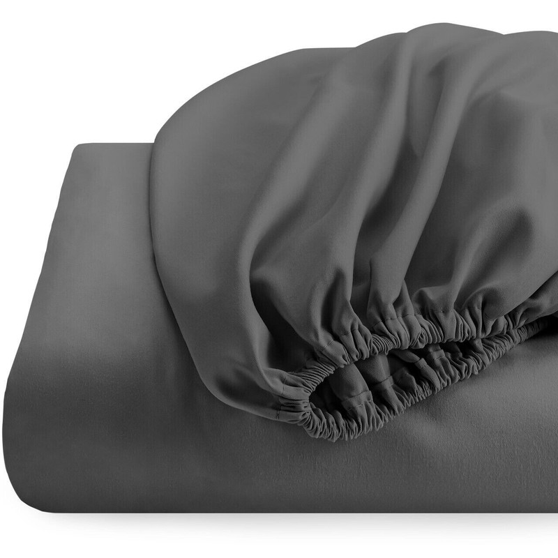 Split Flex Top King Bottom Fitted Sheet Only for Sleep Number 1900 (Gray, 1 PK) gallery