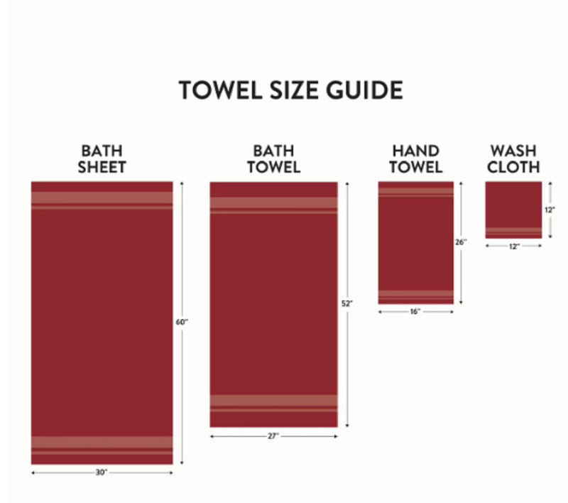 Mainstays Basic Bath Towel,Soft 100% Cotton and Highly Absorbent Bath Towel, Red gallery