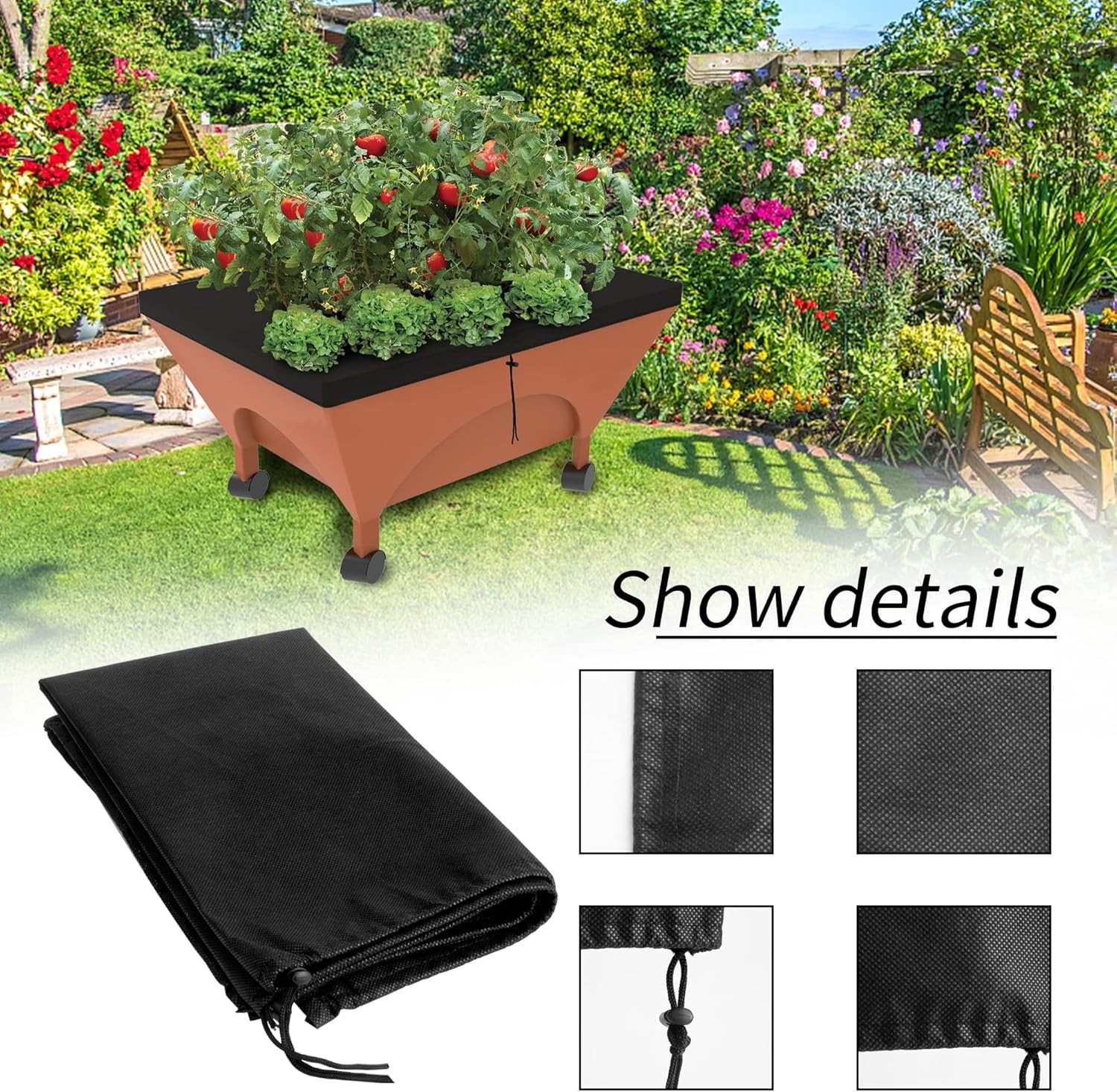 3pcs City Pickers Replacement Cover,20"x24" Planter Box 20" X 24", 20*24 Inch gallery