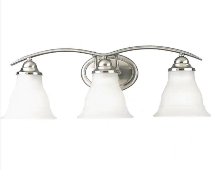 Progress Lighting P3192-09 Trinity 3-Light Brushed Nickel Bathroom Vanity Light gallery
