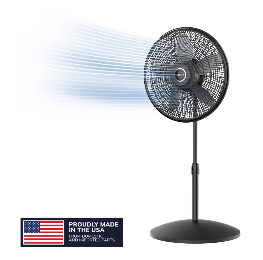 Lasko Cyclone 18" Oscillating Pedestal Fan with Adjustable Height and Tilt Black gallery