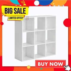 Mainstays 9 Cube Storage Organizer, White