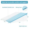 Wedge Pillow for Sleeping & Resting, 24"x24"x10" Memory Foam Cushion, Grey/White gallery
