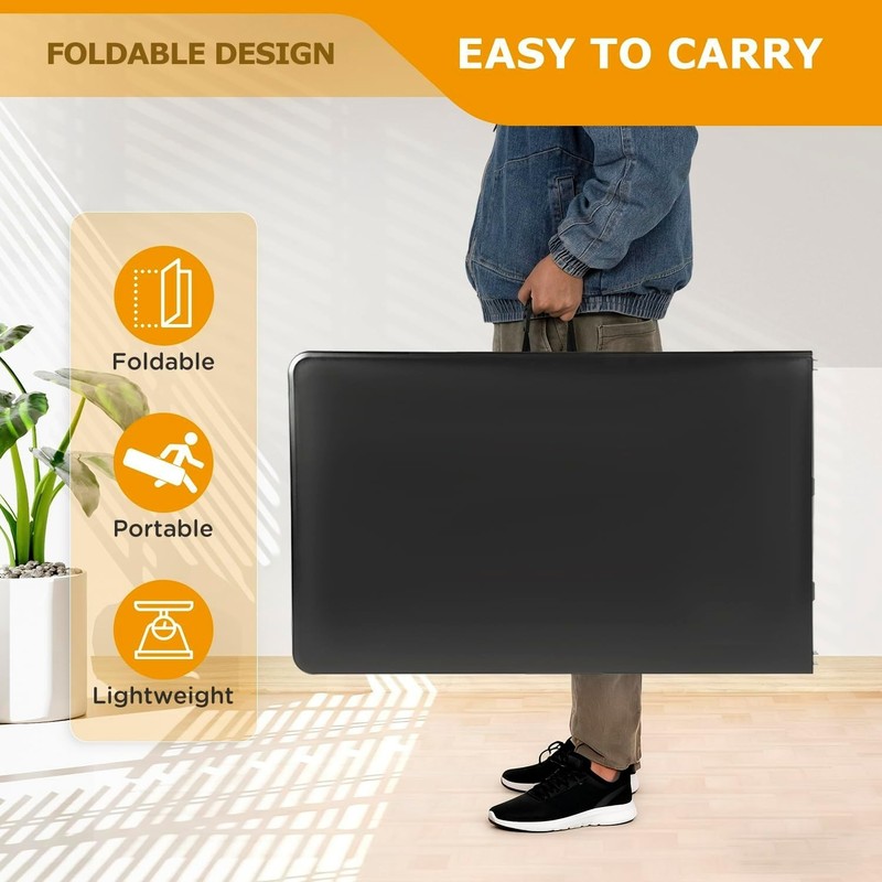 8FT Folding Table Half Portable Foldable Table Picnic Table for Office Home Camp gallery