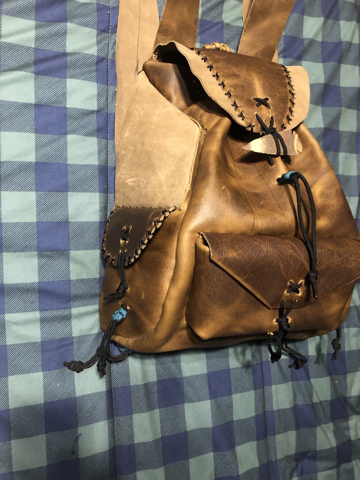 Leather Backpack Survival Pack Genuine High Quality Leather